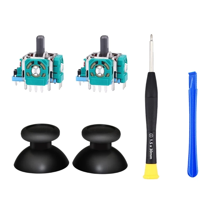 Joystick Analogico 3D Con Levette Ricambio Con 2 Tappi Basculanti, E Cacciavite Per Riparazione Del Controller P5