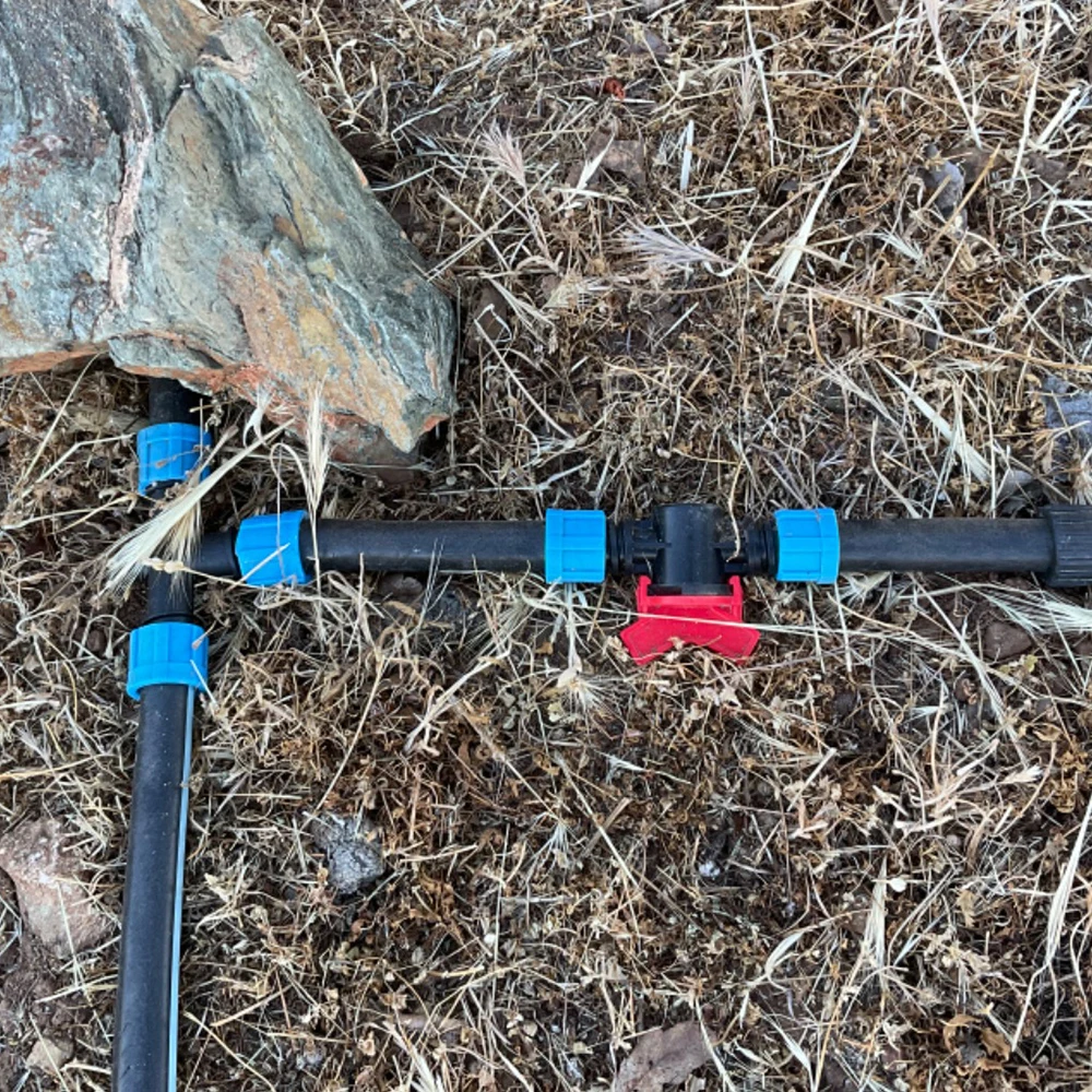 16mm Micro Irrigation Drip Tape Connectors Tee Repair Elbow End Plug Tap Fittings Locked Hose Joints Greenhouse Coupler 4