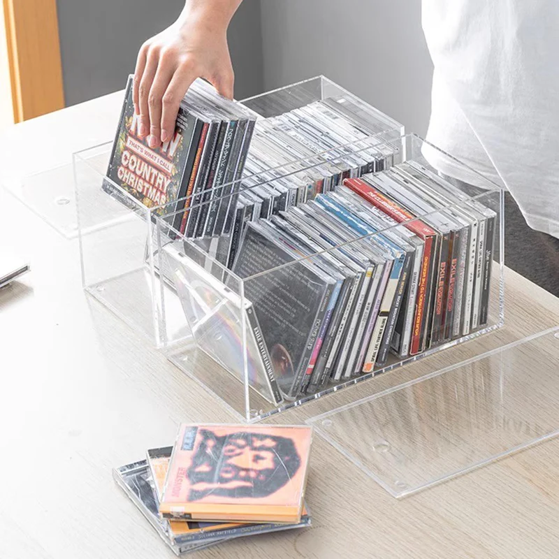 Disc Cd Organizer Rack Display Retro Capacity Rotatable Luxury Organizer CD Rack Portable Organizador De Cds Cute Furnitures