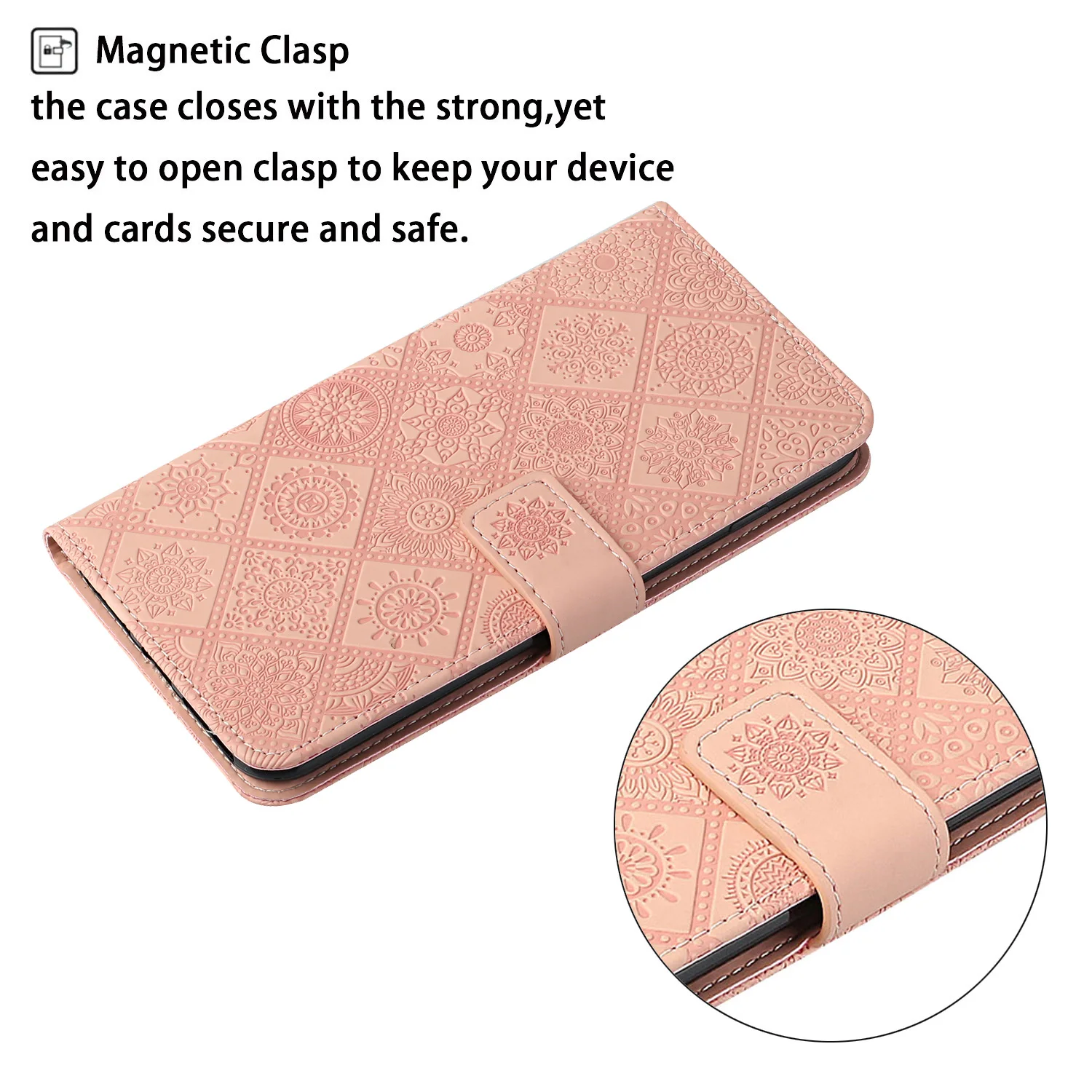 Leather Flip Wallet Phone Case with Card Holder