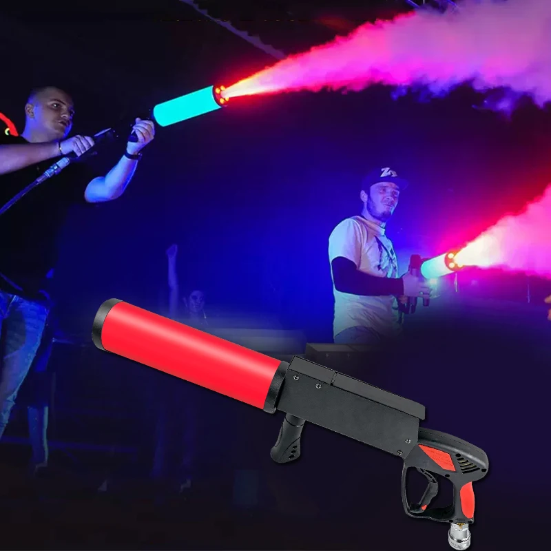 

Stage Special Effect Mini Handheld Carbon Dioxide Jet Led Gun Co2 Gas Column Gun Smoke Jet Fog Machine Gun