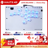 Haute42 Joystick Arcade Hitbox Controller Button Rim leverless Arcade Stick Controller For PC/ Ps4 / ps5/Steam Fightstick Arcade