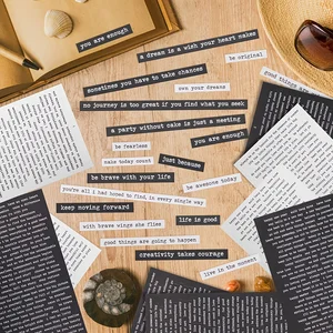 8 листов Цитата фраза слова наклейки для скрапбукинга винтажный альбом для зарисовок Стикеры для скрапбукинга DIY альбом для создания карт