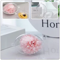 10 Pcs Egg Decoration Box Clear Fillable Ball Transparent Pendants Easter Party Supply Plastic 2