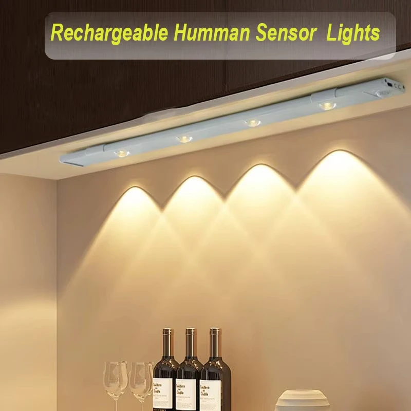LED Kitchen Under Cabinet Light USB Rechargeable Motion Sensor Bar Light For Kitchen Bedroom Wardrobe Night motion sensor light led night light led motion sensor light led cabinet light under cabinet light cabinet lights led cabinet lights motion sensor lights