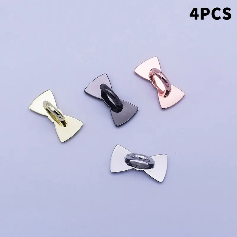 2/4PCS Adhesive Metal Stars Moon Bow Phone Charm Holder Phone Case Finger Ring Stand Hook Buckle Charm Clasp Accessory String - Image 10