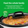 6-Quart Slow Cooker with 3 Cooking Settings, Dishwasher-Safe Stoneware Crock & Glass Lid, Silver, Multi-functional Pot 4