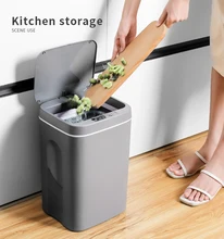 

Smart Sensor Trash Can Electronic Automatic Household Bathroom Toilet Kitchen Living Room Waterproof Narrow Seam Sensor Bin