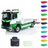 1:14 4X4 JDM RC Hydraulic Tow Truck Remote Control Flatbed Wrecker DIY Painted Car Vehicle Light Sound PL18 Radio Model Toys 2