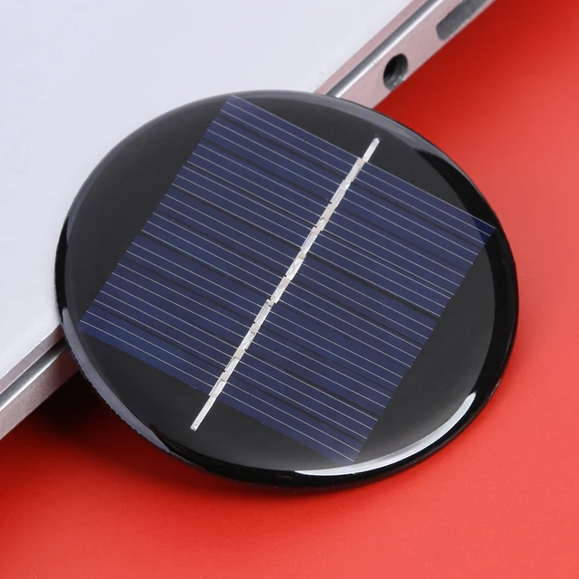 1/2Pcs Mini Solar Panel DIY Power Battery Cell Charger Portable Solar System Board Round Lamp Panel Charging 3