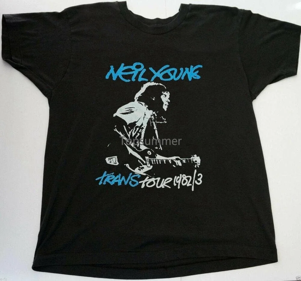 

T Shirt Reprint Vintage 19823 Neil Young Transband Nils Rare Tour Rare