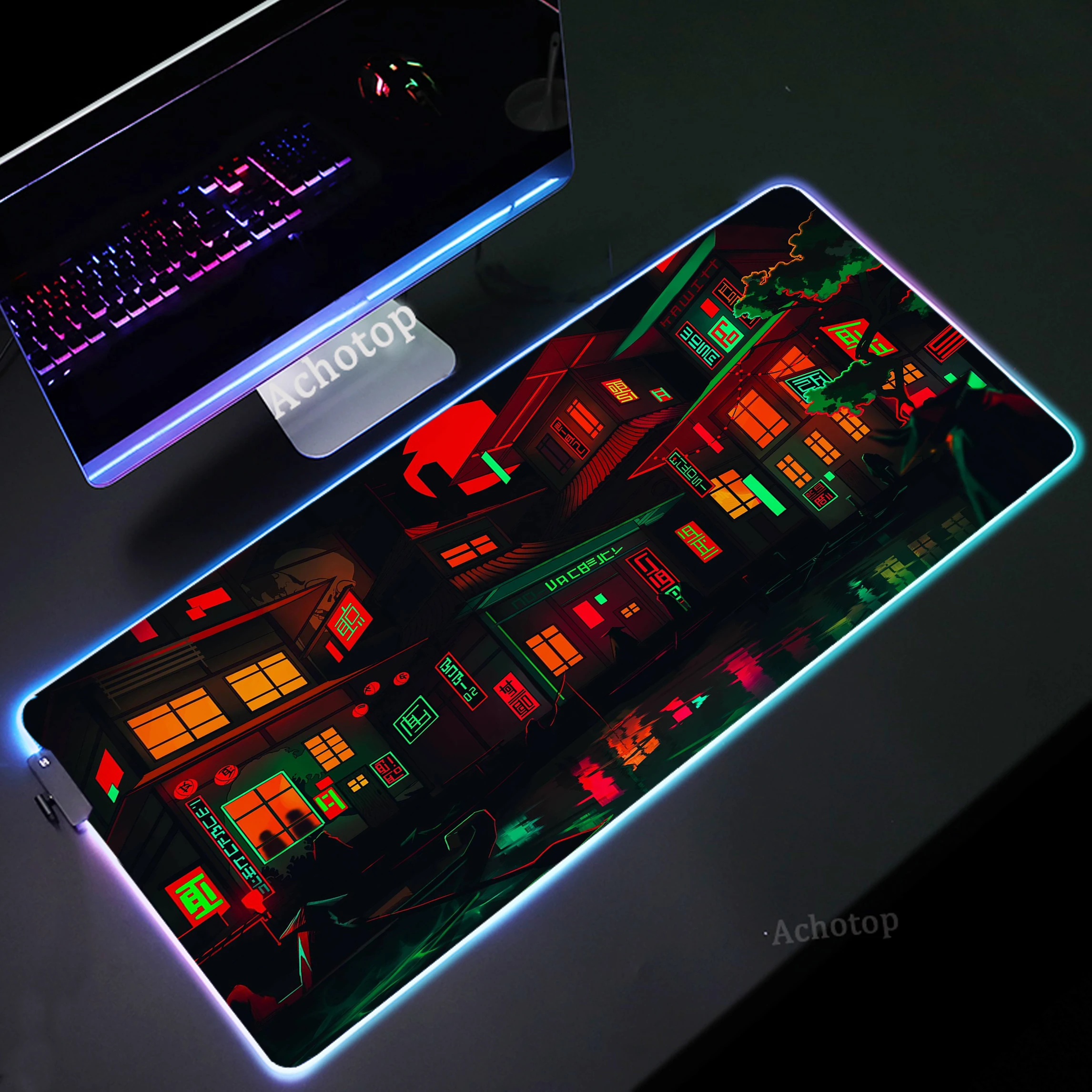 

Игровой RGB коврик для мыши, большой коврик для мыши, компьютерный геймерский коврик для мыши, игровой коврик для мыши XXL с подсветкой, Настольный коврик с фиксируемыми краями, резиновый ковер