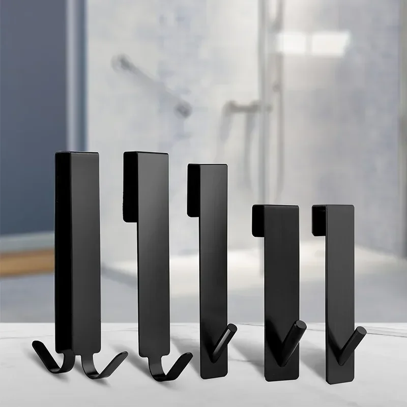 Stainless Steel Over Glass Door Shower Door Back Shower Towel Rack storage rack towel rack bathroom shelf bathroom storage shelf storage shelf bathroom accessories shower rack bathroom corner shelf toilet shower rack glass door hanger S-Shape Bathroom Bathrobe Hanger Holder Hooks