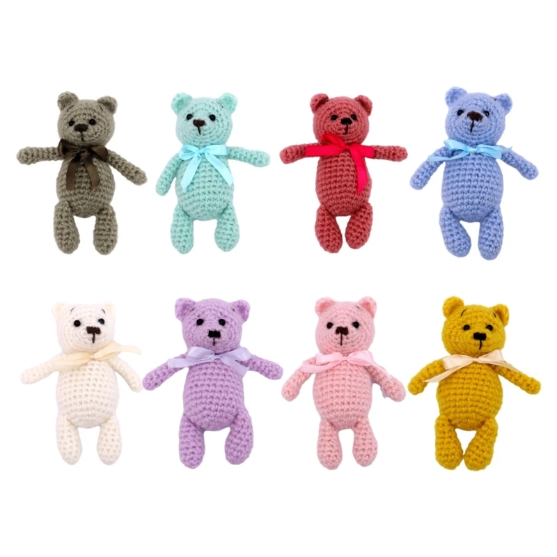 

Newborn Photography Props Photo Backdrop Crochet Bear Sleeping Shower Gift