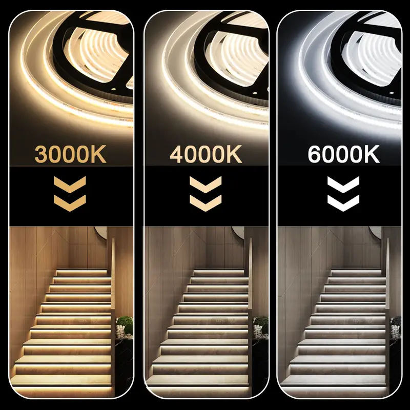 12V 24V COB LED Strip Light IP68 IP67 Waterproof Flexible Led Lamp 320LED 5m 10m 15m 0.5m 1m High Density Bright Liner Lighting - Image 3