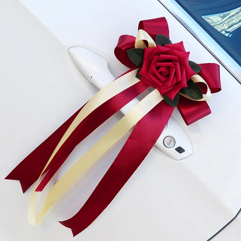 Lot 10 Nœuds Papillon Automatiques Pour Décoration Voiture Mariage DNM1 Rouge - MARIAGE/Décoration De Salle