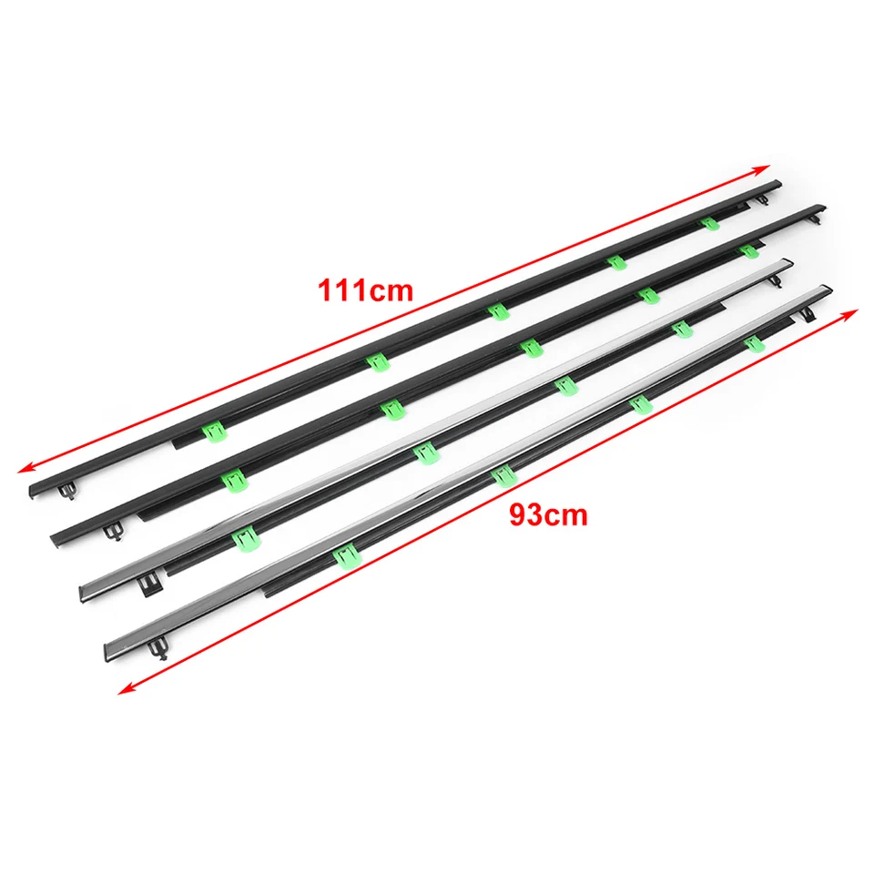 Three T 4 Stks/set Auto Chrome Weerstrip Venster Seal Buiten Deur Ramen Moulding Trim Seal Strip Riem Fit voor Honda CR-V 2007 2008 2009 2010 2011