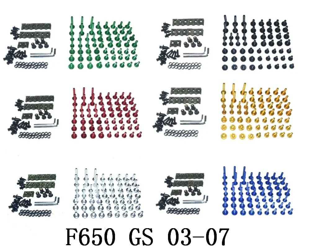 

Motorcycle Complete Fairing Bolts Kit Bodywork Screws Fit For BMW F650 GS 2003-2007