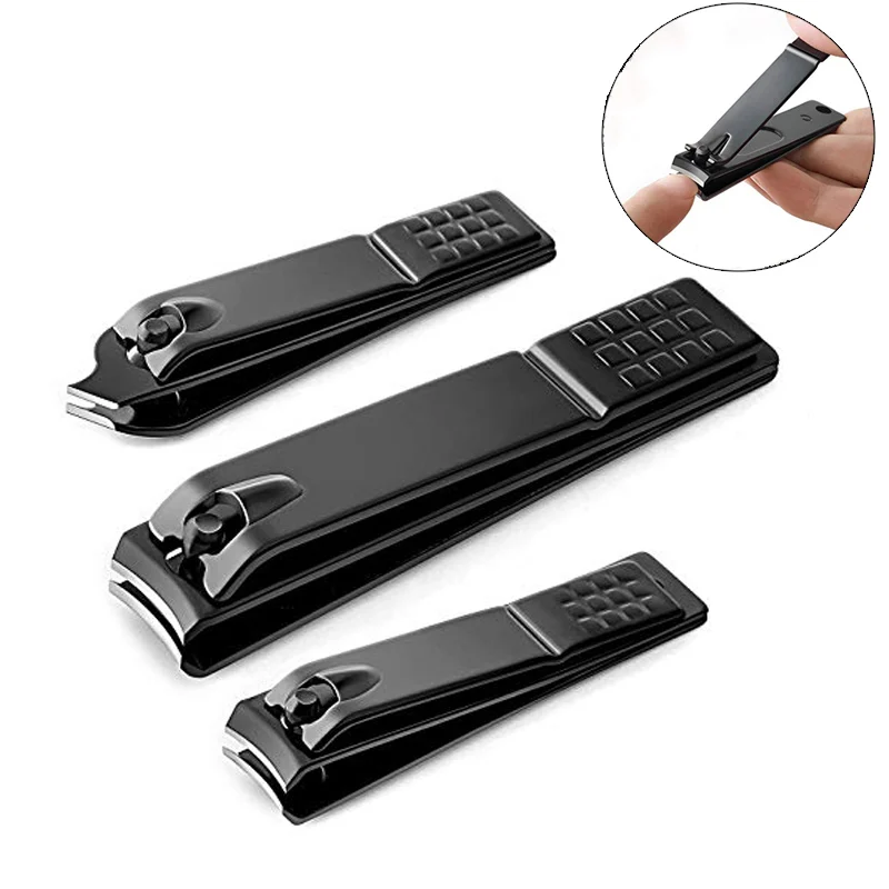 3pcs/Set Professional Nail Clippers Set Stainless Steel Toe Manicure Cutters Tools Pedicure Scissors Foot Care Accessories