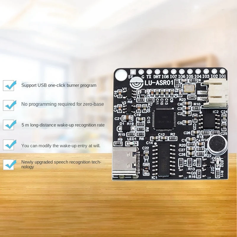 LU-ASR01 Intelligent Voice Recognition Module Voice Board VRM LD3320 Upgrade Version ASR 5V Power Supply