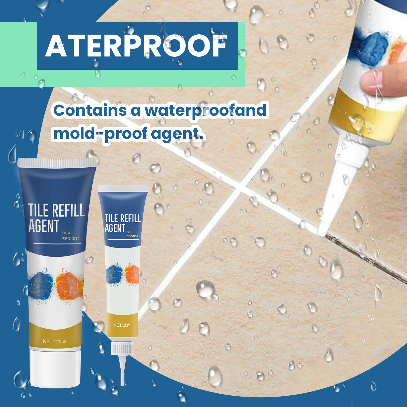 Professional Tile Fill Agent For Filling Cracks In Water Tanks Floor Tiles Walls Tileswaterproof Mold Proof Seam Beauty Agent