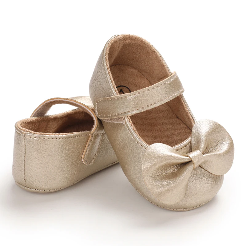 Baby Walking Shoes Golden Baby First Walkers Shoes Gold Princess Shoes Comfortable Soft Soled Non Slip Walking Shoes Pre-Walkers