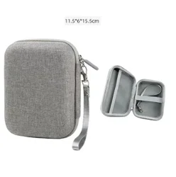 Durable Shockproof Hard Shell Travel Case for Portable Smartphone Printer (Gray)