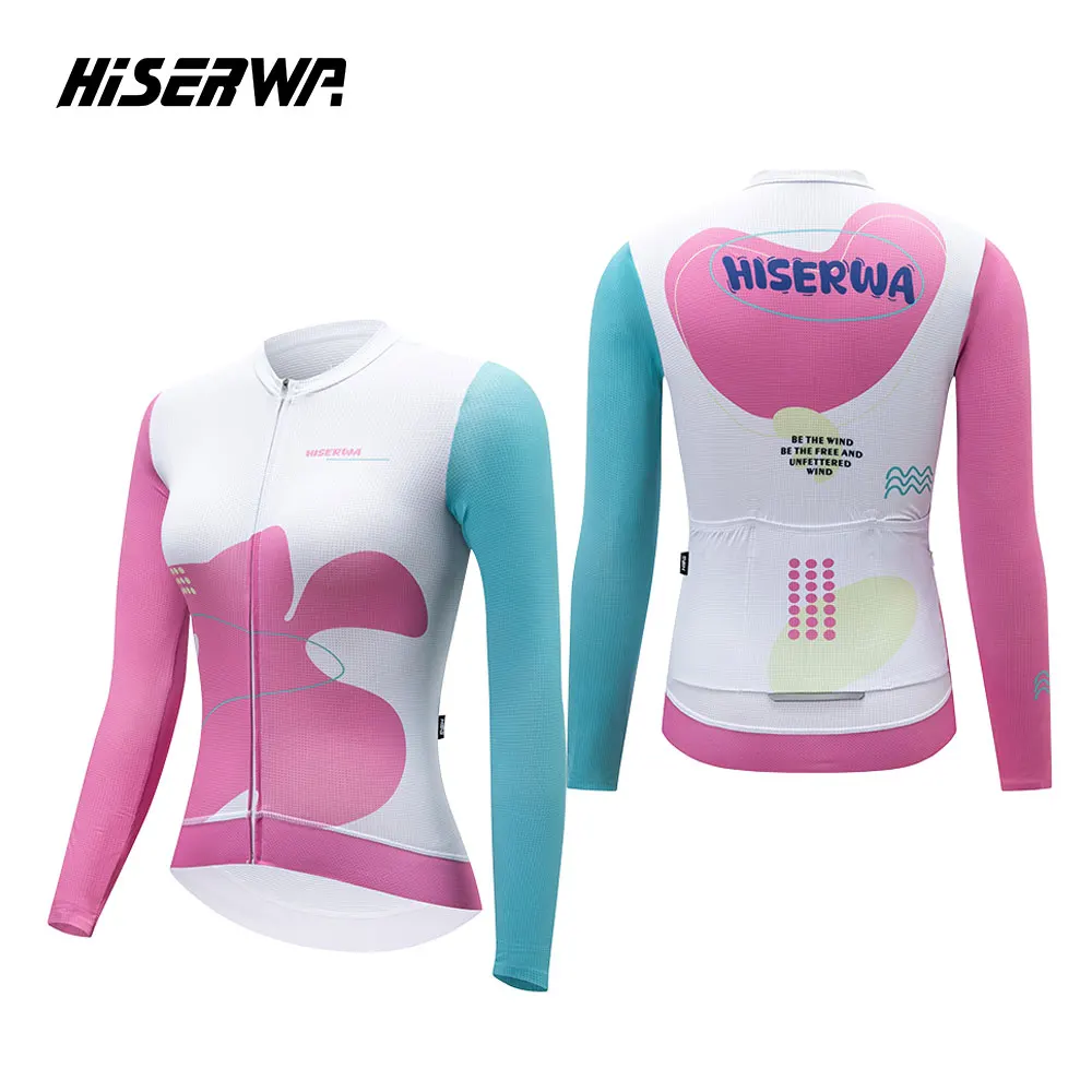 Maillot de cyclisme HISERWA de haute qualité pour femmes, manches longues, coupe slim aérodynamique, respirant, séchage rapide, pour le cyclisme sur route - AliExpress 18