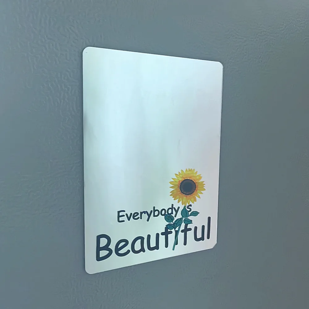 Strong Magnetic Locker Mirror School Office Bathroom Cabinet Refrigerator Acrylic Make Up Mirror Gift Teen Girls
