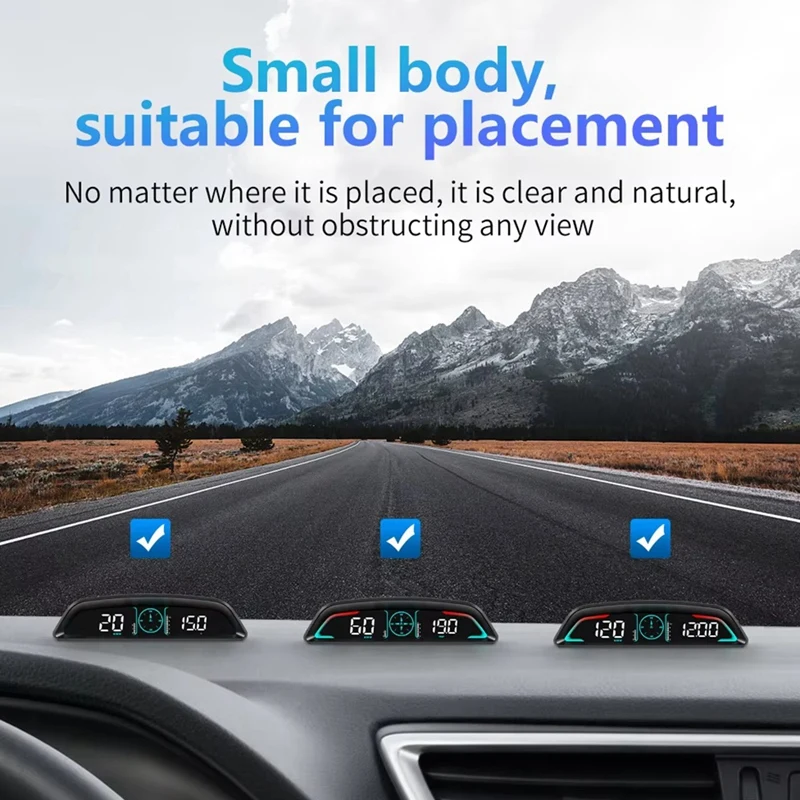 Car HD Head-Up Display OBD2 GPS Smart HUD Auto Digital Speedometer RPM Voltage Security Alarm Display B3-Y79A