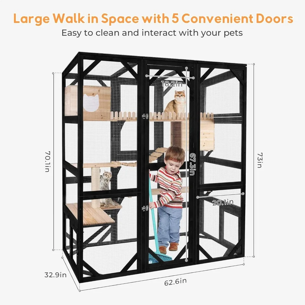Large Cat Catio Outdoor Window Enclosure 6