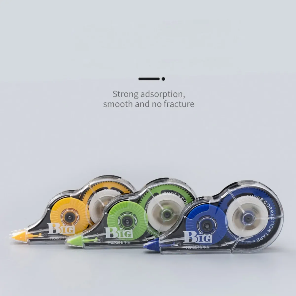 Correction Tape 3pcs White Mistake Out Film-Based Tape Transparent Dispenser 1/5 Inch X 16.4 Ft (5mmx5m)