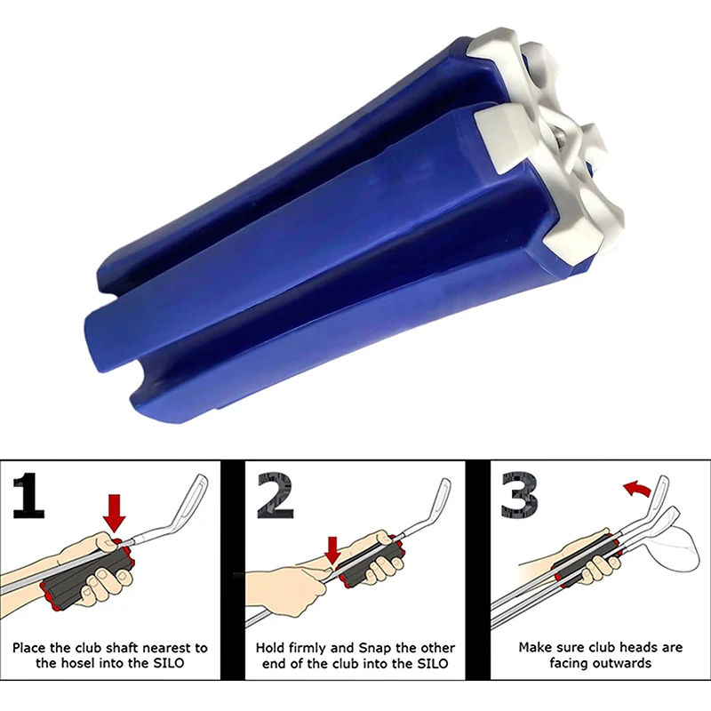 

Portable Golf Club Carrier Holds up to 6 Golf Clubs Keeps Your Clubs Visible Clean and Dry Premium Quality Golf Club Holder New