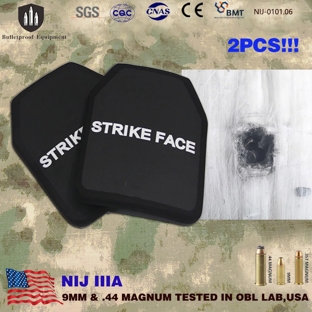 

NIJ IIIA 3A Level NIJ III Light Weight 2pc/lot 25*30cm Armor Panel PE Bulletproof Plate Ballistic Panel 10x12 Inches Body Armor