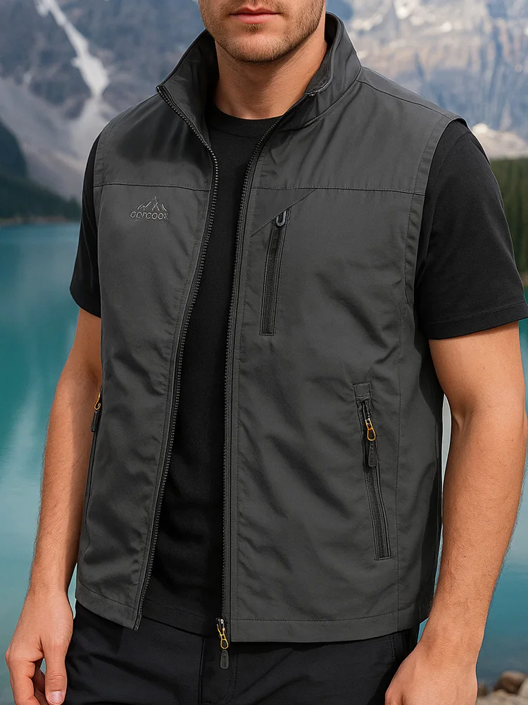 Gilet de pêche homme sans manches mesh respirant - Veste été séchage rapide randonnée extérieure tailles S-6XL