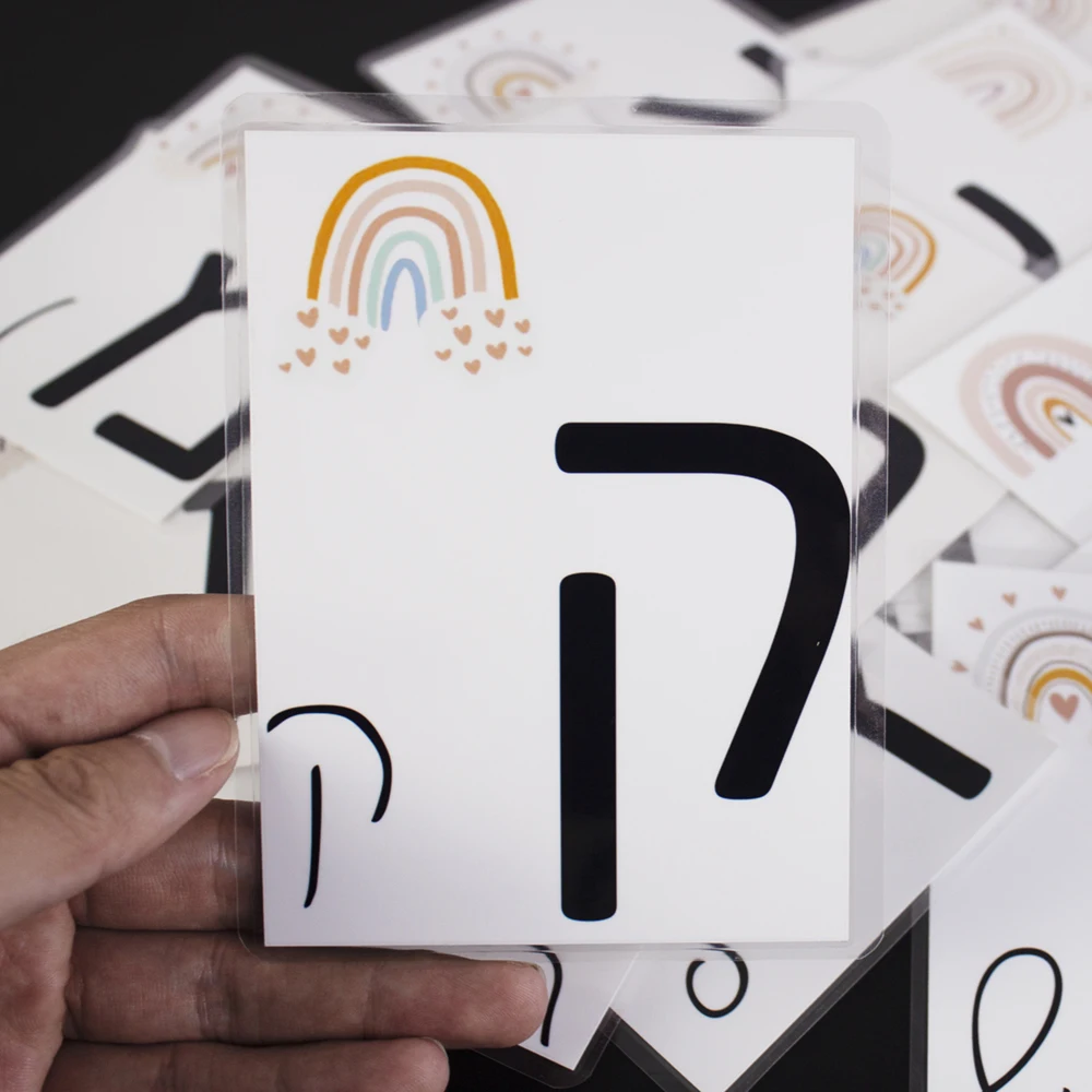Hebrew Letter/Alphabet Kindergarten Flashcards Children Montessori Hebrew Learning Cognitive Cards Kids Educational Memory Toys 6