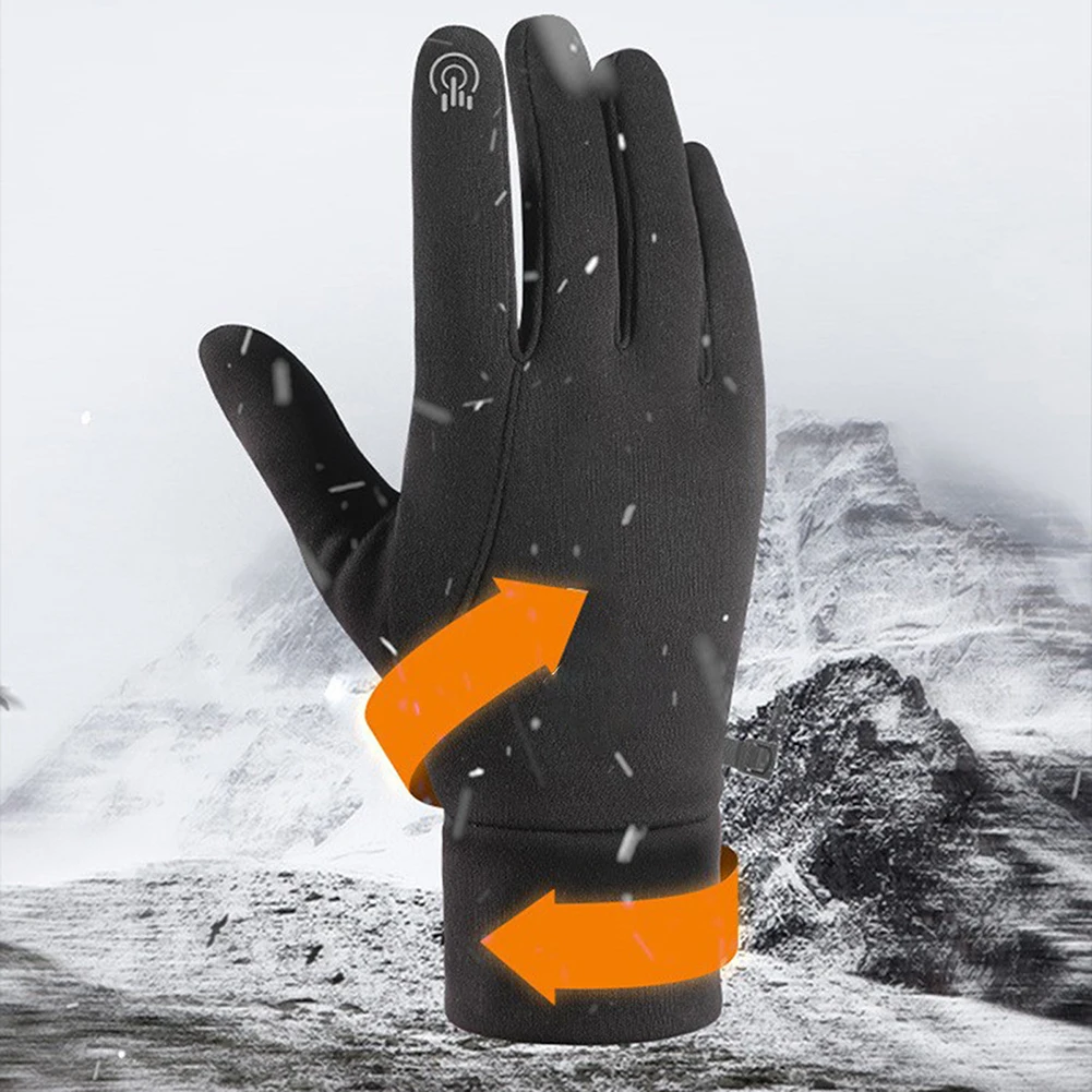 

Outdoor Sports Warm Gloves Winter Windproof Fleece Thickening Fitness Non-Slip Driving Touch Screen Cycling Gloves