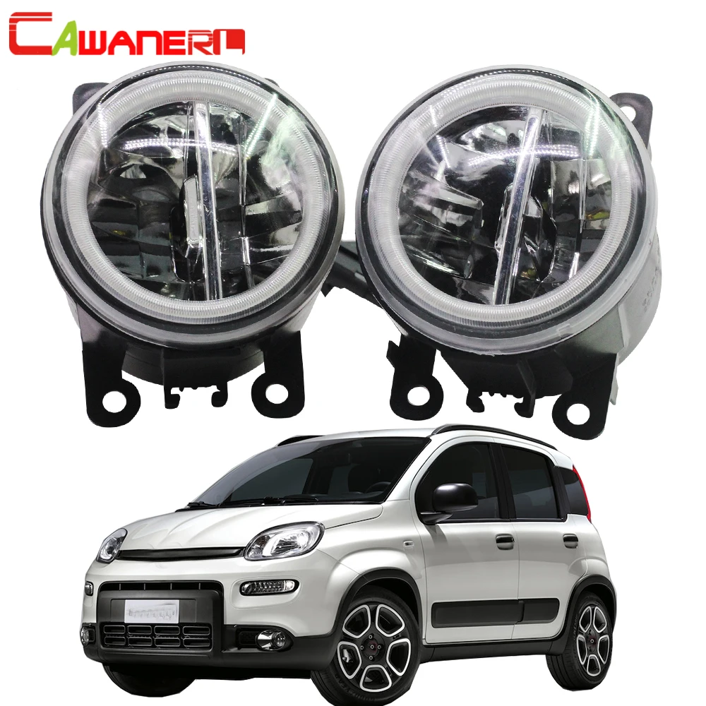 2 X Car Led Fendinebbia Gruppo 4000Lm H11 Angel Eye Daytime Running Lamp Drl Per Fiat Panda 319 Panda 4X4 Trekking 2012-2018