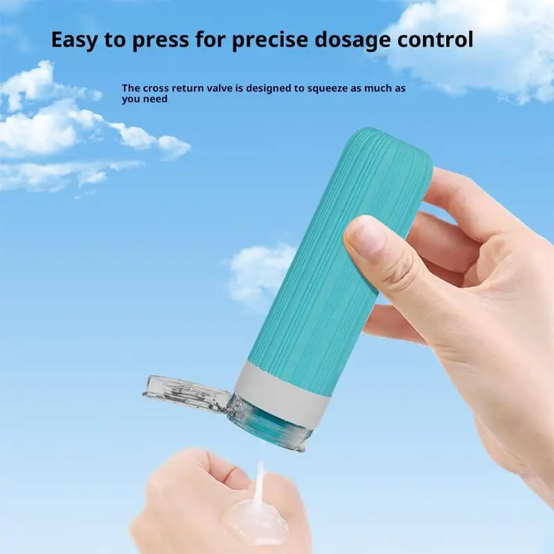 Compact Silicone Travel Bottle Set - Portable Leak-Proof Containers for Toiletries and Outdoor Adventures