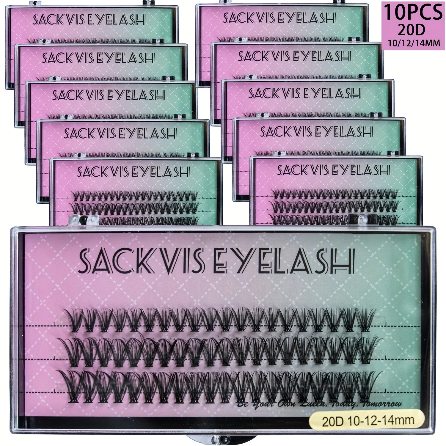 10 Box 20D/30D/40D/60D/80D/100D Wimpern Set 10-12-14mm Mix Länge Wimpern Extensions Natürliche Weiche Falsche Wimpern Faux Großhandel – Detail 2
