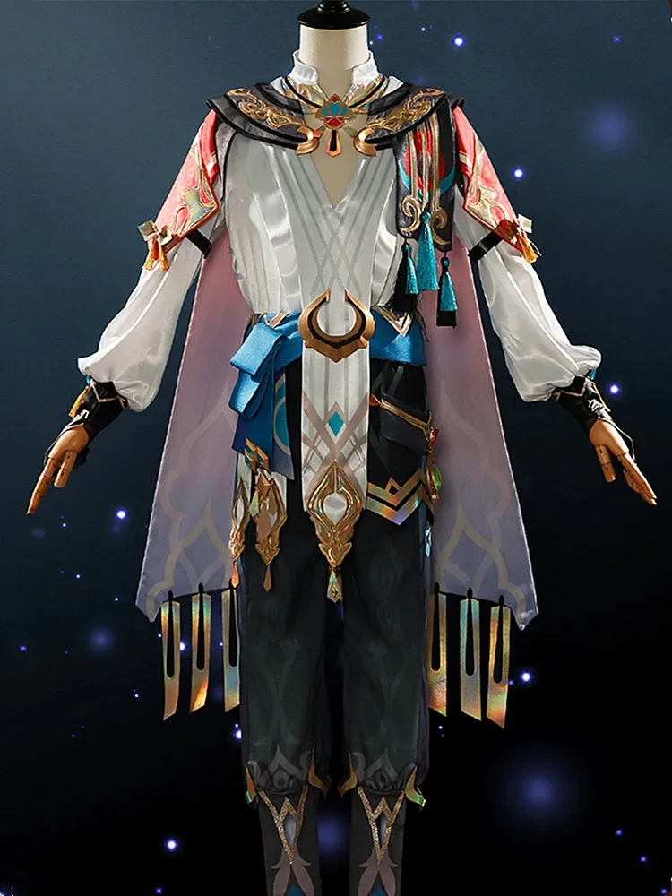 

Популярная игра Genshin Impact Rose Kavi / Kaveh Косплей Костюм Аниме Мужская модная униформа для ролевых игр размеры детской одежды Новинка