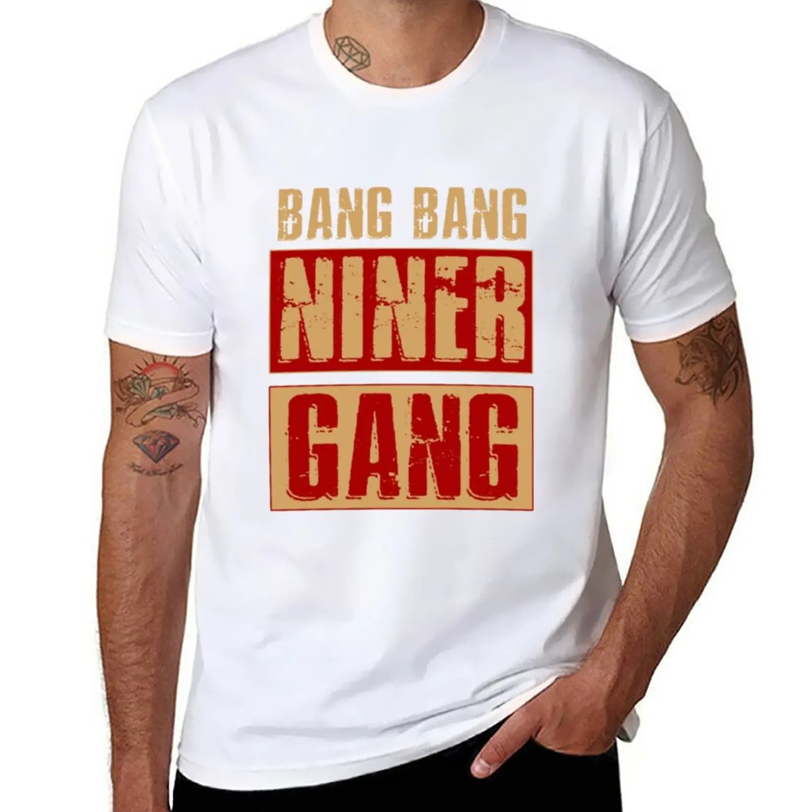 

New Bang Bang Niner Gang Football Cool Long Sleeve T-Shirt black t shirts oversized t shirt custom t shirts mens cotton shirts