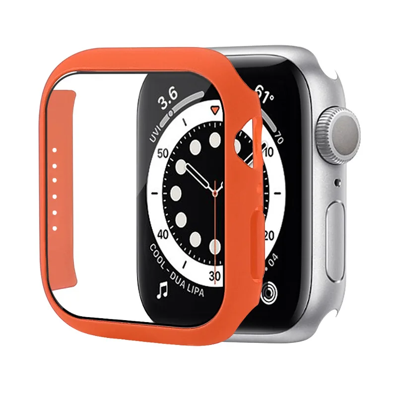 Premium Glass Cover & Screen Protector for Apple Watch - Durable PC Bumper Enclosure