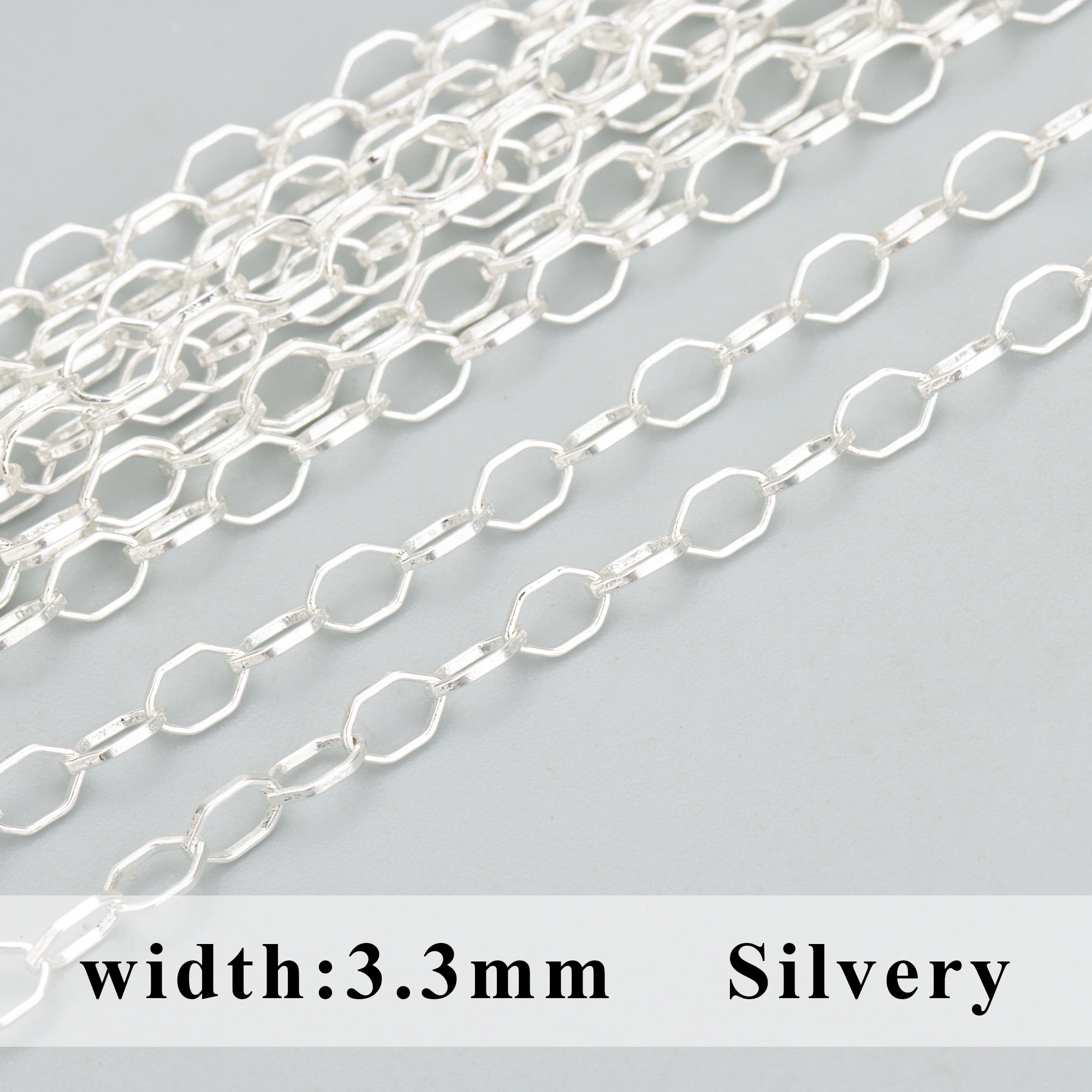 GUFEATHER C328, 체인, 핸드메이드, 니켈 프리, 18k 금 로듐 도금, 구리, DIY 팔찌 목걸이, 쥬얼리 제작, 3m 로트