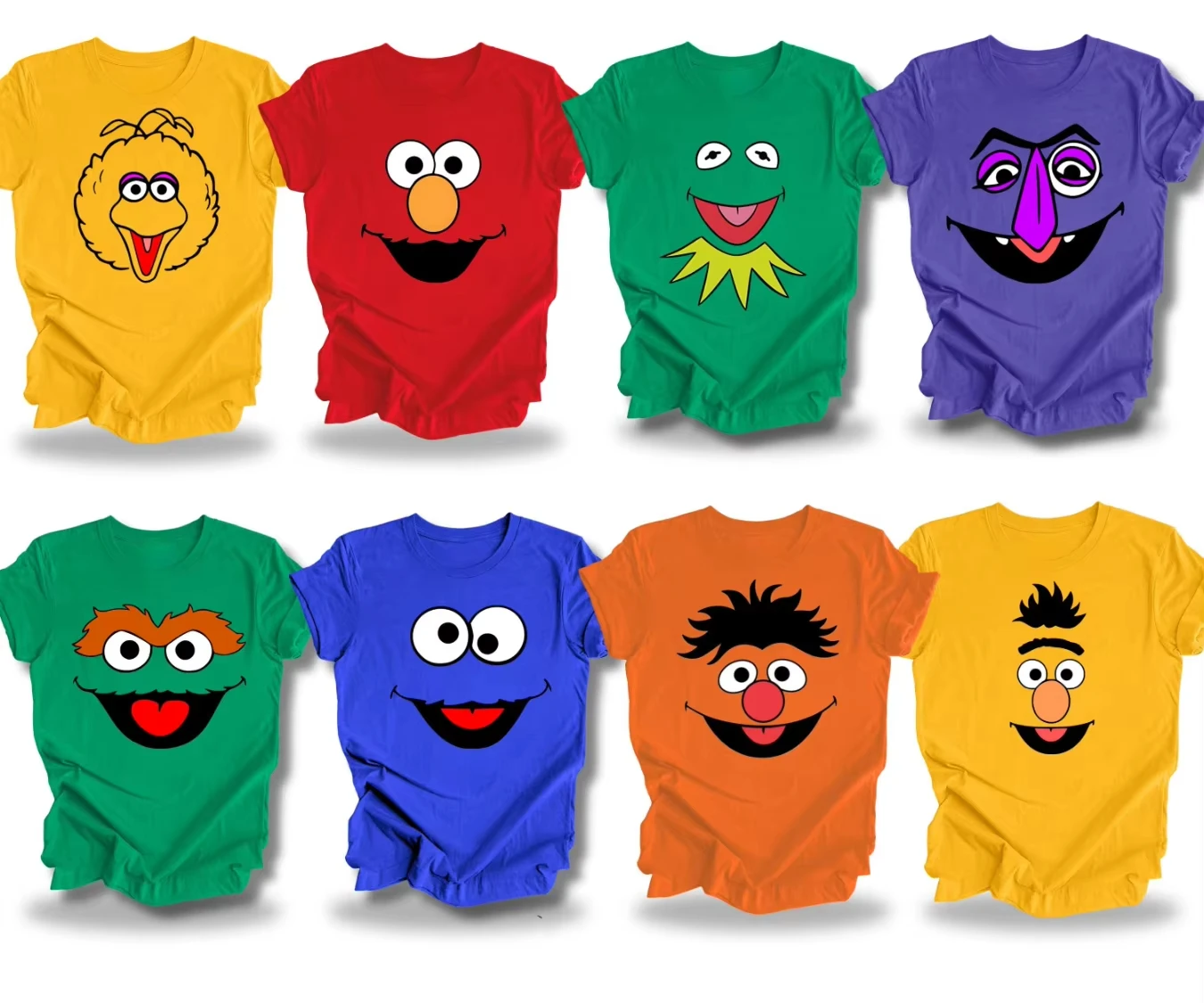 Cartoon-Charakter T-Shirt | Familien-T-Shirt | Makeup Ball T-Shirt | Halloween-Kostüm-Gedenk-T-Shirt mit Aufdruck für den Alltag