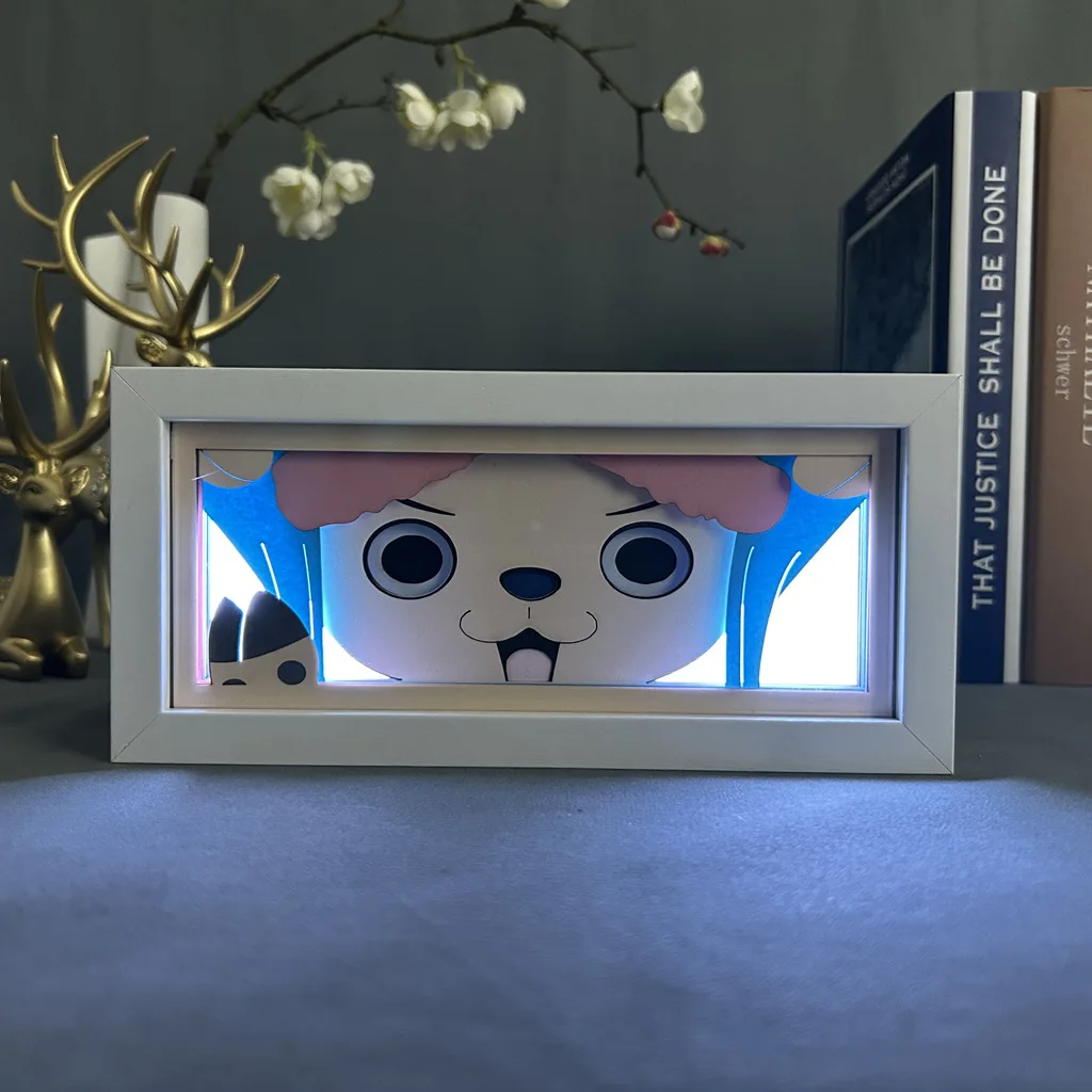 thumbnail image 1 of Caja de luz LED de anime 3D One Piece Gear Fifth Sun God Nika Luffy Zoro Figura de acción Juguetes Decoración de habitación Lámpara de mesa Regalo para niños, 1 of 5