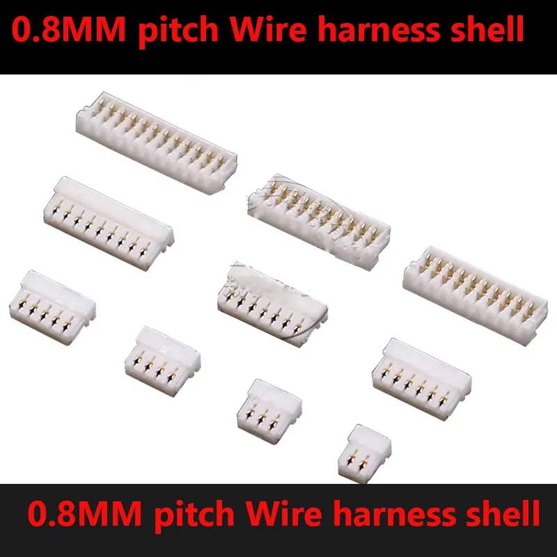 

0.8MM Pitch Wire Harnesses Rubber Housings Puncture Type 0.8 Connectors Pin Headers Female Sockets Wire Female Plugs Connectors