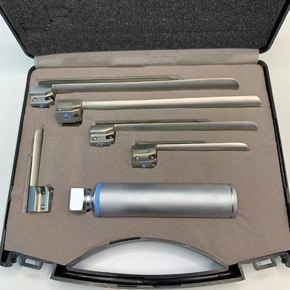 Medical veterinary anesthesia oral mirror LED tracheal intubation direct animal laryngoscope throat examination tool