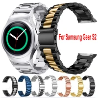 Stainless Steel Strap For Samsung Gear S2 Metal Band With Connectors Adapter Bracelet For Samsung Watch Gear S2 SM-R720 Correa