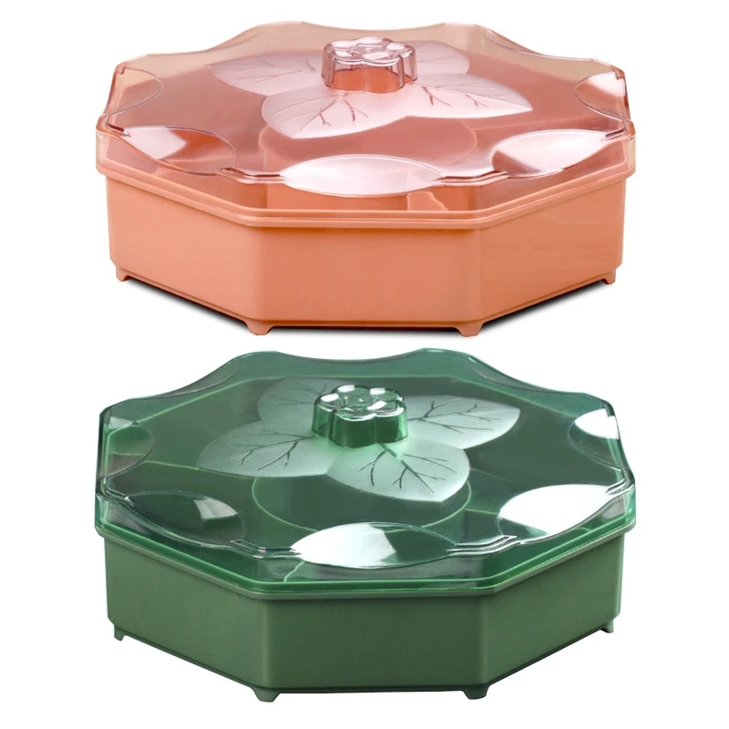 

Compartment Storage Tray Dried Fruit Candy Plate Serving Platter Dropship